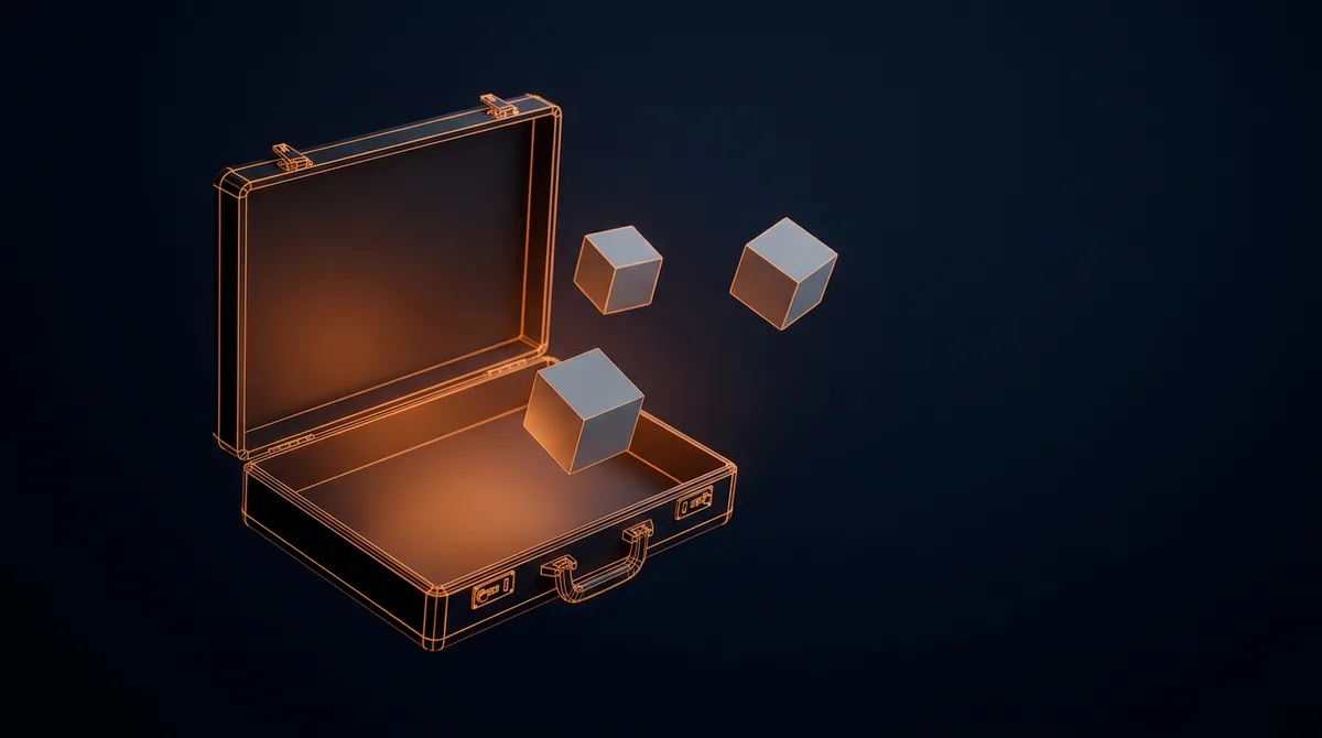 An empty glowing folder with nothing inside
